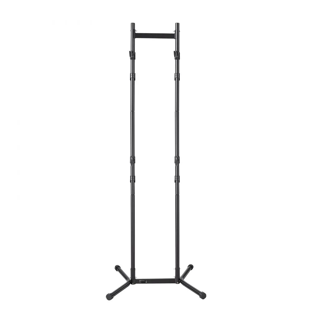 VEVOR Bike Stand for 4 Bikes, Freestanding Vertical Bike Storage Rack, with Height-Adjustable Hooks, Heavy-Duty Carbon Steel Garage Bicycle Floor Stand, Ideal for Garage, Apartment, Home, Black