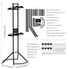 VEVOR 4 Bike Storage Rack, Free Standing Gravity Wall Vertical Bike Rack, Fully Adjustable Bike Rack Garage, Sturdy Steel & Easy Assemble, for Garage, Living Room, Shed, Holds Up to 260 lbs Black
