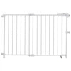 VEVOR Baby Gate, 29.5-43 Inches Adjustable Width, 28 Inches High Dog Gate, No Threshold Bar, Easy Step Walk Thru, for Child Pet Security, with Screws, One-Hand Open, for Stairs and Doorways, White