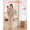 VEVOR Baby Gate for Stairs, 26-43 in Adjustable Width, 28 in High Dog Gate, No Bottom Bar, One-Handed Operation, Easy Drilling Installation with Hardware Kit, for Stairs, Doorways, and House, White