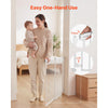 VEVOR Baby Gate for Stairs, 31-48 in Adjustable Width, 30 in High Dog Gate, No Bottom Bar, One-Handed Operation, Easy Drilling Installation with Hardware Kit, for Stairs, Doorways, and House, White