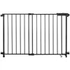 VEVOR Baby Gate, 29.5-43 Inches Adjustable Width, 28 Inches High Dog Gate, No Threshold Bar, Easy Step Walk Thru, for Child Pet Security, with Screws, One-Hand Open, for Stairs and Doorways, Black