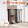 VEVOR Baby Gate, 29.5"-46.4" Extra Wide, 30" High, Dog Gate for Stairs Doorways and House, Easy Step Walk Thru Auto Close Child Gate Pet Security Gate with Pressure Mount Kit and Wall Mount Kit, Black