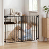 VEVOR Baby Gate for Stairs, 31-48 in Adjustable Width, 30 in High Dog Gate, No Bottom Bar, One-Handed Operation, Easy Drilling Installation with Hardware Kit, for Stairs, Doorways, and House, Black