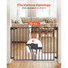 VEVOR Baby Gate for Stairs, 28-43 in Adjustable Width, 30 in High Dog Gate, No Bottom Bar, One-Handed Operation, Easy Drilling Installation with Hardware Kit, for Stairs, Doorways, and House, Black