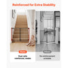 VEVOR Baby Gate for Stairs, 28-43 in Adjustable Width, 30 in High Dog Gate, No Bottom Bar, One-Handed Operation, Easy Drilling Installation with Hardware Kit, for Stairs, Doorways, and House, Black