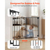 VEVOR Baby Gate for Stairs, 28-43 in Adjustable Width, 30 in High Dog Gate, No Bottom Bar, One-Handed Operation, Easy Drilling Installation with Hardware Kit, for Stairs, Doorways, and House, Black