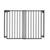 VEVOR Baby Gate for Stairs, 28-43 in Adjustable Width, 30 in High Dog Gate, No Bottom Bar, One-Handed Operation, Easy Drilling Installation with Hardware Kit, for Stairs, Doorways, and House, Black