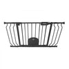 VEVOR Baby Gate for Stairs, 29.5-43 in Adjustable Width, Baby Gate with Adjustable Cat Door, with Pressure Mount Kit and Wall Mount Kit, Secure Metal Pet Door for Stairs, Doorways, and House, Black