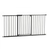 VEVOR Baby Gate, 60.6-63.3 Inches Adjustable Width, 30 Inches High Dog Gate, Easy Step Walk Thru, for Child Pet Security, Pressure Mount Kit, Wall Cups, One-Hand Open, for Stairs and Doorways, Black