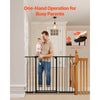 VEVOR Baby Gate, 26-48 Inches Adjustable Width, 36 Inches High Dog Gate, Easy Step Walk Thru, for Child Pet Security, Pressure Mount Kit, Wall Cups, One-Hand Open, for Stairs and Doorways, Black