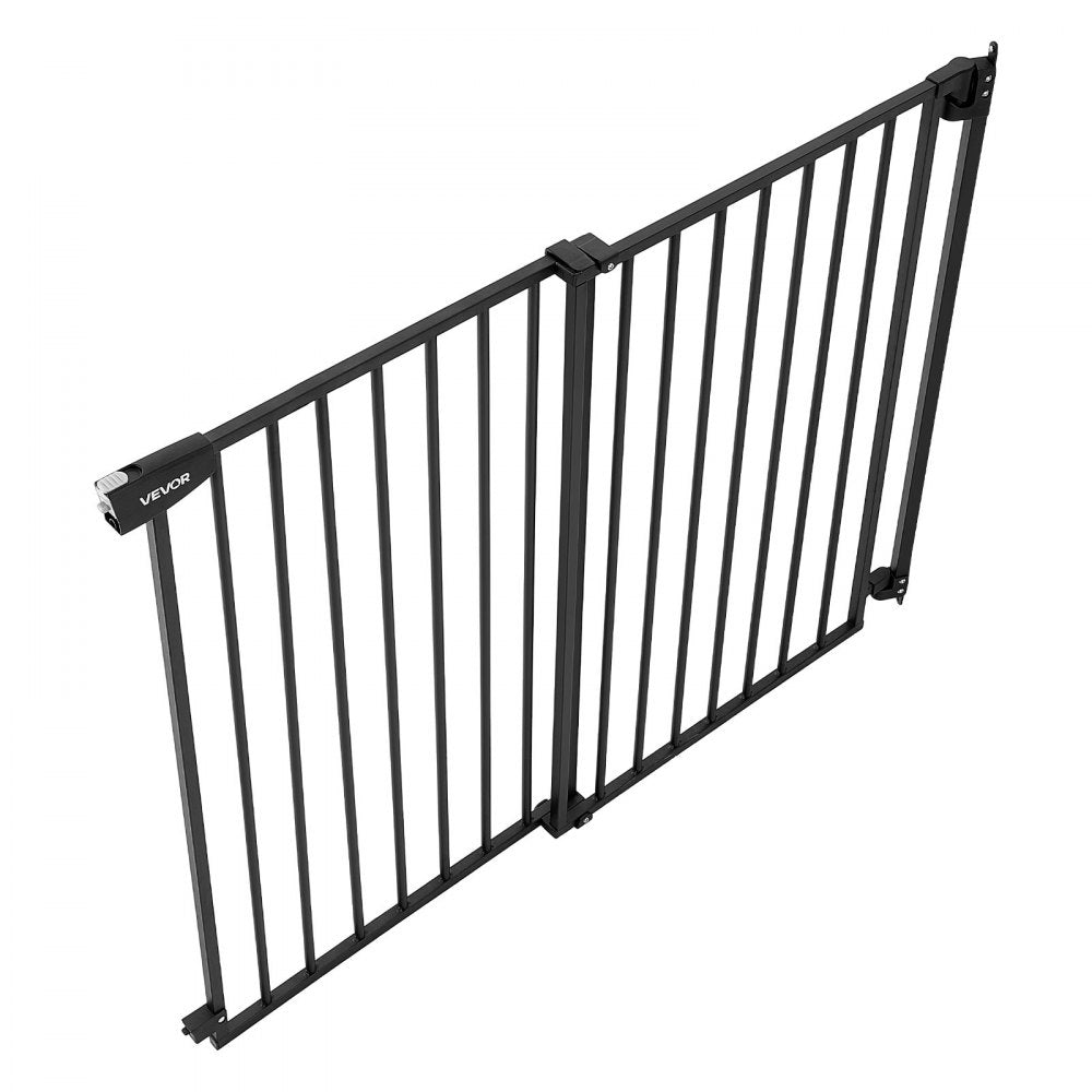 VEVOR Baby Gate for Stairs, 31-48 in Adjustable Width, 36 in High Dog Gate, No Bottom Bar, One-Handed Operation, Easy Drilling Installation with Hardware Kit, for Stairs, Doorways, and House, Black