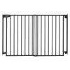 VEVOR Baby Gate for Stairs, 31-48 in Adjustable Width, 36 in High Dog Gate, No Bottom Bar, One-Handed Operation, Easy Drilling Installation with Hardware Kit, for Stairs, Doorways, and House, Black