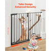 VEVOR Baby Gate, 26-40 Inches Adjustable Width, 36 Inches High Dog Gate, Easy Step Walk Thru, for Child Pet Security, Pressure Mount Kit, Wall Cups, One-Hand Open, for Stairs and Doorways, Black