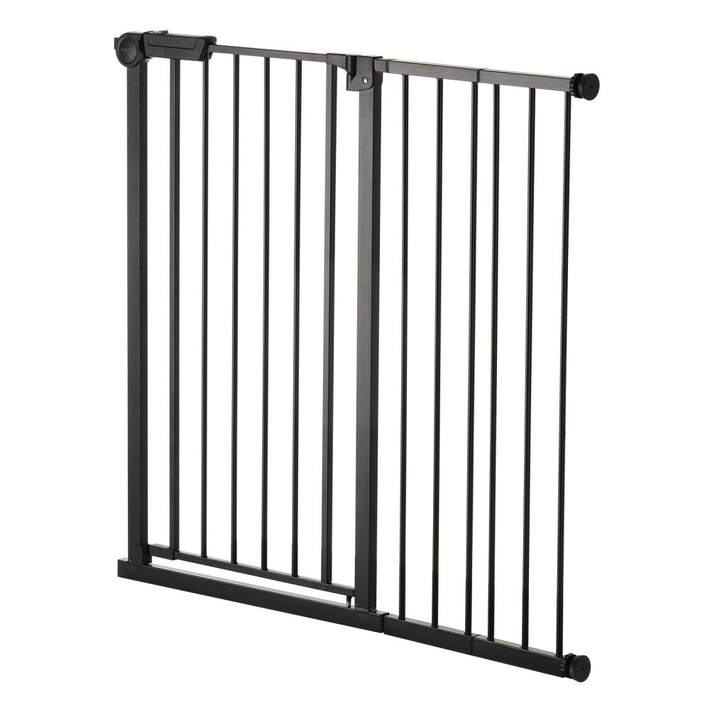 VEVOR Baby Gate, 26-40 Inches Adjustable Width, 36 Inches High Dog Gate, Easy Step Walk Thru, for Child Pet Security, Pressure Mount Kit, Wall Cups, One-Hand Open, for Stairs and Doorways, Black