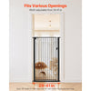 VEVOR Extra Tall Pet Gate for Cats, 29-41 in Adjustable Width, 56 in High Dog Gate, with Pressure Mount Kit and Wall Mount Kit, 1.3 in Narrow Bar Spacing, for Stairs, Doorways, and House, Black