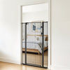 VEVOR Extra Tall Pet Gate for Cats, 29-41 in Adjustable Width, 56 in High Dog Gate, with Pressure Mount Kit and Wall Mount Kit, 1.3 in Narrow Bar Spacing, for Stairs, Doorways, and House, Black