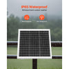 VEVOR 20W 12V Solar Panel Battery Charger, Solar Battery Trickle Charger Maintainer with Built-in Controller & Pole Mount Bracket, IP65 Waterproof for Gate Fence Farm Lawn (Fits 1.57" - 2.68" Poles)