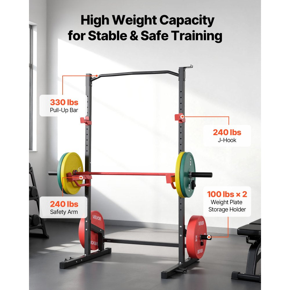Vevor Power Cage Squat Rack Multifunctional Home Gym Strength Training ...