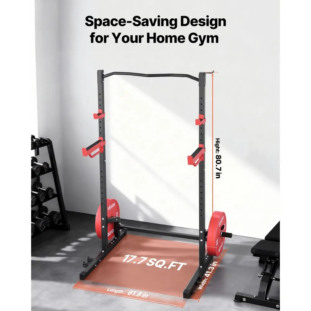 Vevor Power Cage Squat Rack Multifunctional Home Gym Strength Training ...