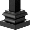 VEVOR Aluminum Alloy Baluster Shoes Stair Flat Shoe with Screw Holes for 1/2 Inch Square Scroll Basket Twist Knuckle Staircase Balusters Metal Spindle Railing, Satin Black (50 Pcs)