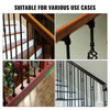 VEVOR Aluminum Alloy Baluster Shoes Square Balusters Baluster Wrought Spindles for Staircase Slant Shoes with Screw Holes for  1/2 Inch Staircase Balusters, Black (50 Pcs)(Screws Sold Separately)