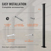 VEVOR Cable Railing Post, 36" x 1.5" x 1.5" Steel Level Deck Railing Post Without Holes, SUS304 Stainless Steel Cable Rail Post, Stair Handrail Post for DIY, 1-Pack, Black