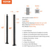 VEVOR Cable Railing Post Level Deck Stair Post 106.7 x 2.5 x 5 cm Cable Handrail Post Stainless Steel Brushed Finishing Deck Railing Pre-Drilled Pickets with Mounting Bracket LGZH106.72.55CQ93V0
