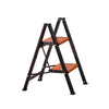 VEVOR 2 Step Ladder, Folding Step Stool with Wide Anti-Slip Pedal and Comfort Handgrip, Lightweight 330 lbs Capacity Portable Aluminum Plant Support, Multi-Use for Adults, Home Repairing, Cleaning