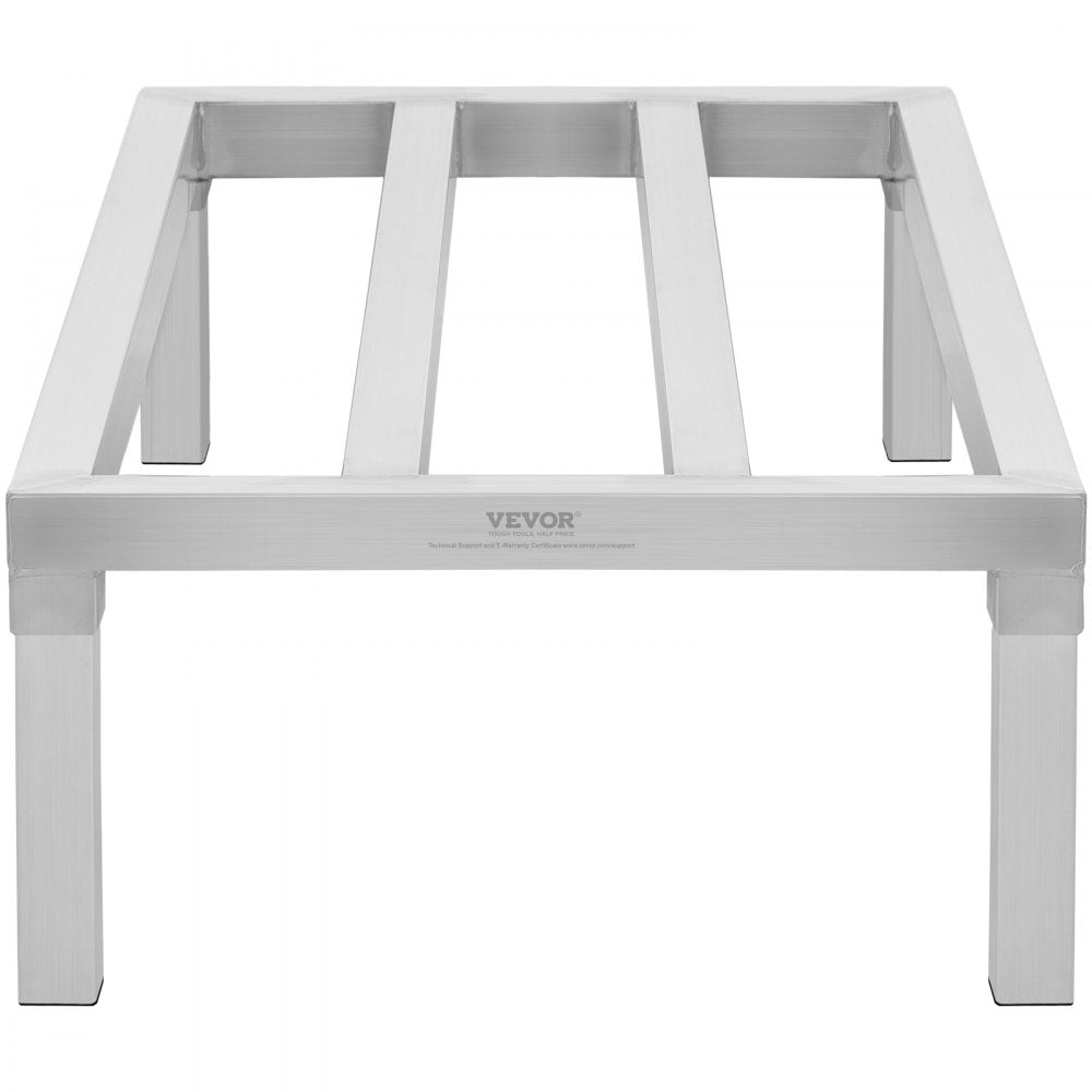 VEVOR Aluminum Dunnage Rack, 48” x 20” Commercial Food Floor Rack, 12” Off the Floor, 1800 lbs Capacity All-Welded Aluminum Storage Rack, for Storage in Restaurants, Kitchens, Garages and Vehicles