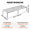 VEVOR Aluminum Dunnage Rack, 60” x 20” Commercial Food Floor Rack, 12” Off the Floor, 1800 lbs Capacity All-Welded Aluminum Storage Rack, for Storage in Restaurants, Kitchens, Garages and Vehicles