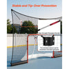 VEVOR Hockey Net Backstop, 12x7 ft Durable Hockey Goal Backstop Net with Extended Coverage, Lightweight and Portable Backyard Training Equipment, Easy Assembly, for Youth Adult (NET ONLY)