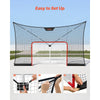 VEVOR Hockey Net Backstop, 12x7 ft Durable Hockey Goal Backstop Net with Extended Coverage, Lightweight and Portable Backyard Training Equipment, Easy Assembly, for Youth Adult (NET ONLY)