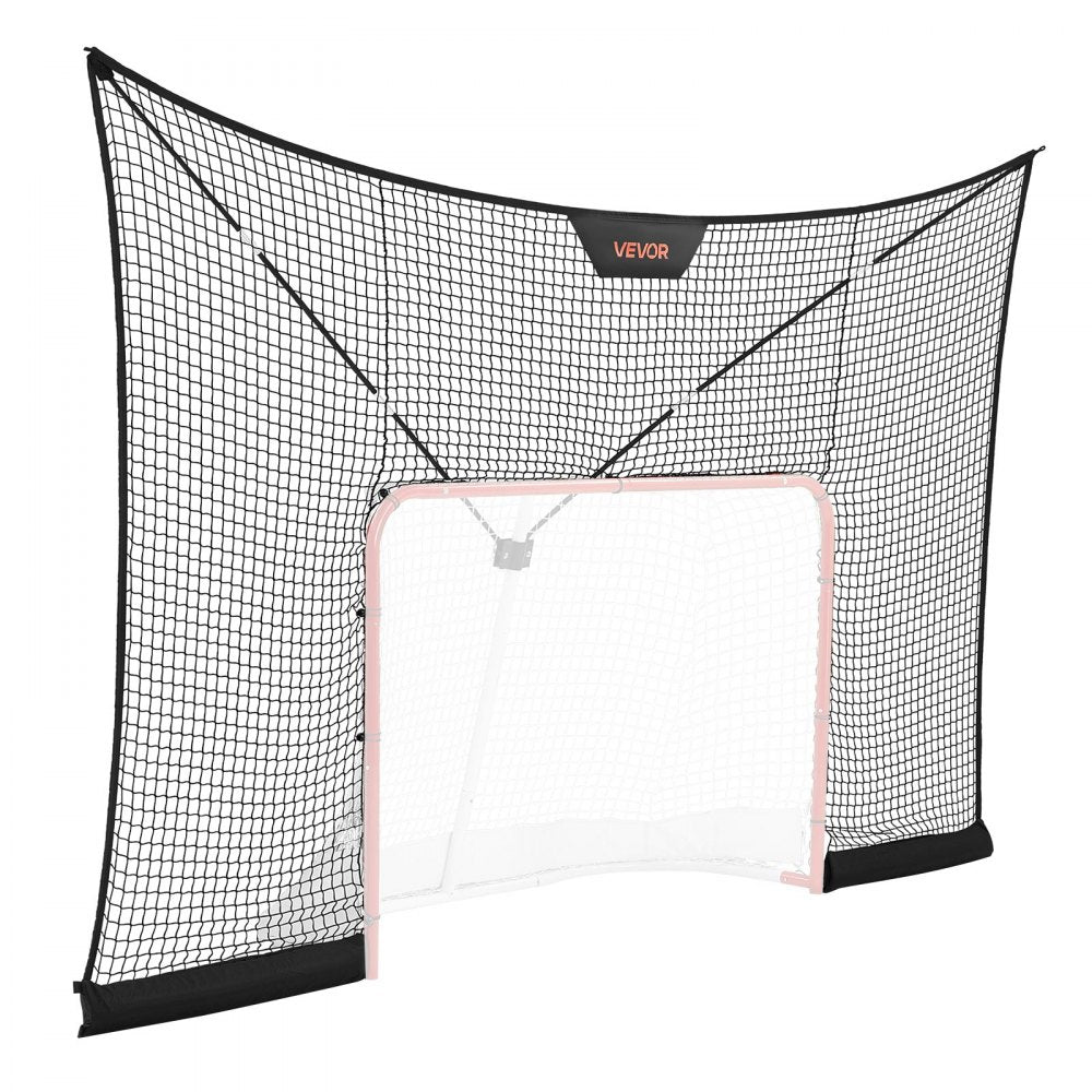 VEVOR Hockey Net Backstop, 12x7 ft Durable Hockey Goal Backstop Net with Extended Coverage, Lightweight and Portable Backyard Training Equipment, Easy Assembly, for Youth Adult (NET ONLY)