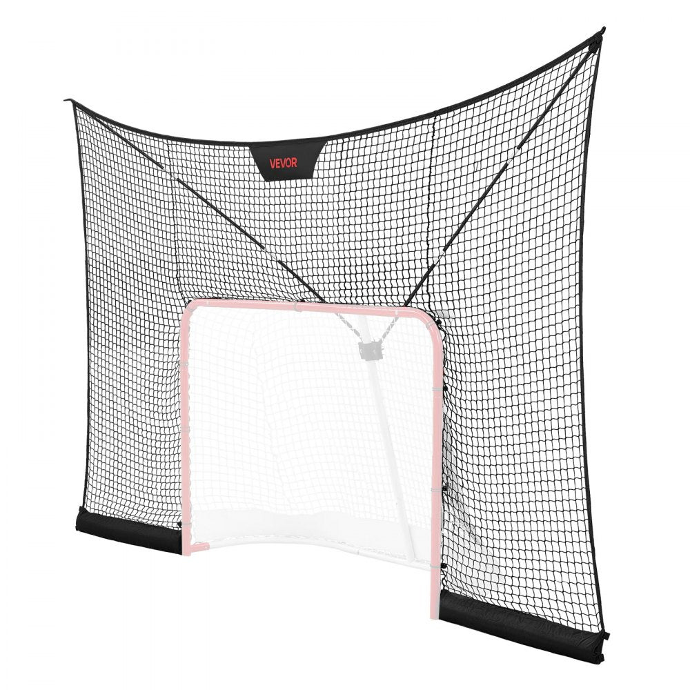 VEVOR Hockey Net Backstop, 12x7 ft Durable Hockey Goal Backstop Net with Extended Coverage, Lightweight and Portable Backyard Training Equipment, Easy Assembly, for Youth Adult (NET ONLY)