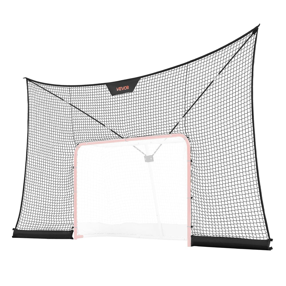 VEVOR Hockey Net Backstop, 12x7 ft Durable Hockey Goal Backstop Net with Extended Coverage, Lightweight and Portable Backyard Training Equipment, Easy Assembly, for Youth Adult (NET ONLY)