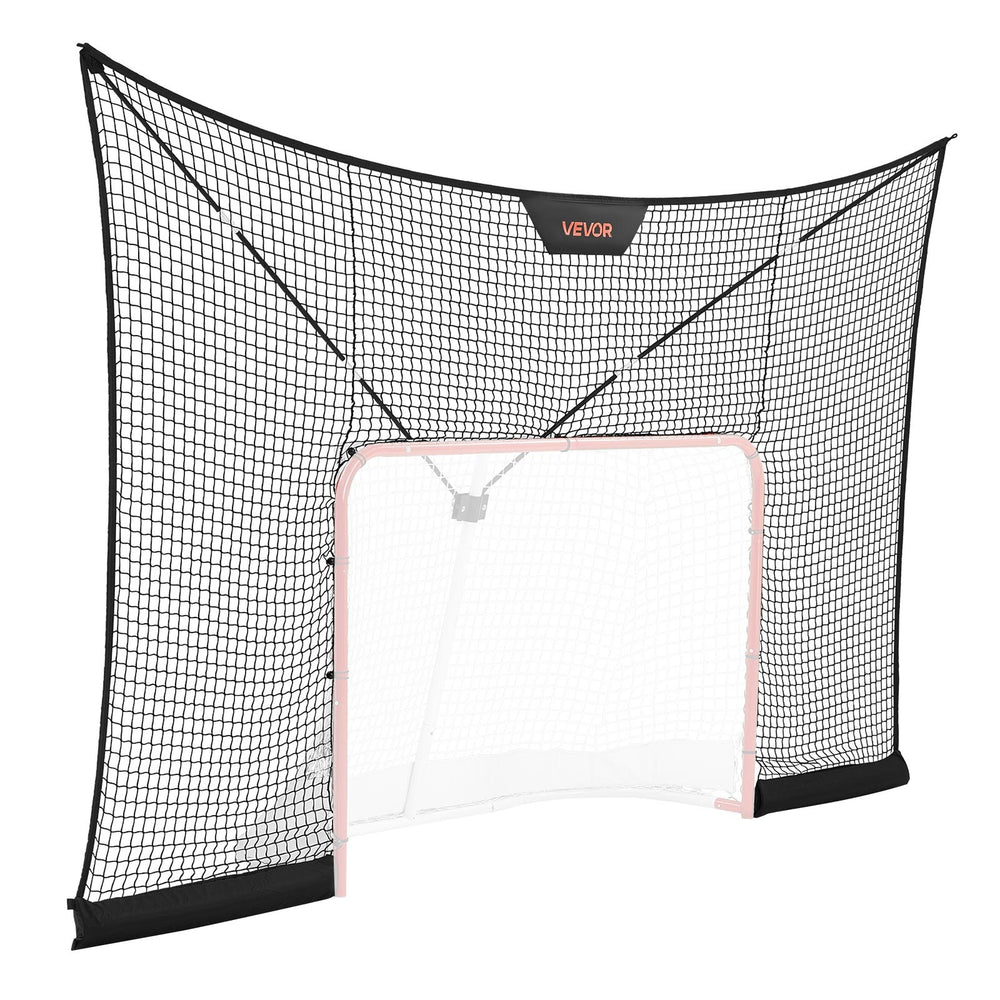 VEVOR Hockey Net Backstop, 12x7 ft Durable Hockey Goal Backstop Net with Extended Coverage, Lightweight and Portable Backyard Training Equipment, Easy Assembly, for Youth Adult (NET ONLY)