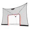 VEVOR Hockey Goal Goal and Backstop Net Set, 12x7 ft Durable Hockey Net with Extended Coverage, Lightweight Portable Complete Training Accessory Set, Easy Assembly, for Youth and Adults
