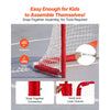 VEVOR Street Hockey Goal, Heavy-Duty Steel Street + Roller Hockey Nets, Durable Hockey Net for Indoor Outdoor Use, Lightweight Portable Training, Easy Assembly for Backyard Park Garage, 55.9 x 44.5 in
