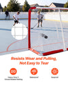 VEVOR Street Hockey Goal, Heavy-Duty Steel Street + Roller Hockey Nets, Durable Hockey Net for Indoor Outdoor Use, Lightweight Portable Training, Easy Assembly for Backyard Park Garage, 55.9 x 44.5 in