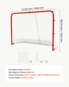 VEVOR Street Hockey Goal, Heavy-Duty Steel Street + Roller Hockey Nets, Durable Hockey Net for Indoor Outdoor Use, Lightweight Portable Training, Easy Assembly for Backyard Park Garage, 72 x 48 in