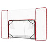 VEVOR Hockey Goal with Backstop and Targets, 10x6FT Street Steel Hockey Goal Set, Pro Lightweight and Portable Training Equipment, Durable Net for Indoor & Outdoor Use, Easy Assembly, White/Red
