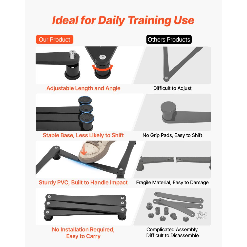 VEVOR Hockey Training Equipment, 5-Section Adjustable Hockey Stick Handling Trainer, Portable On/Off Ice Trainer, Lightweight Solid Sports Tool for Puck Control, Reaction Time, Hand-Eye Coordination
