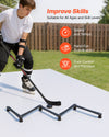 VEVOR Hockey Training Equipment, 5-Section Adjustable Hockey Stick Handling Trainer, Portable On/Off Ice Trainer, Lightweight Solid Sports Tool for Puck Control, Reaction Time, Hand-Eye Coordination