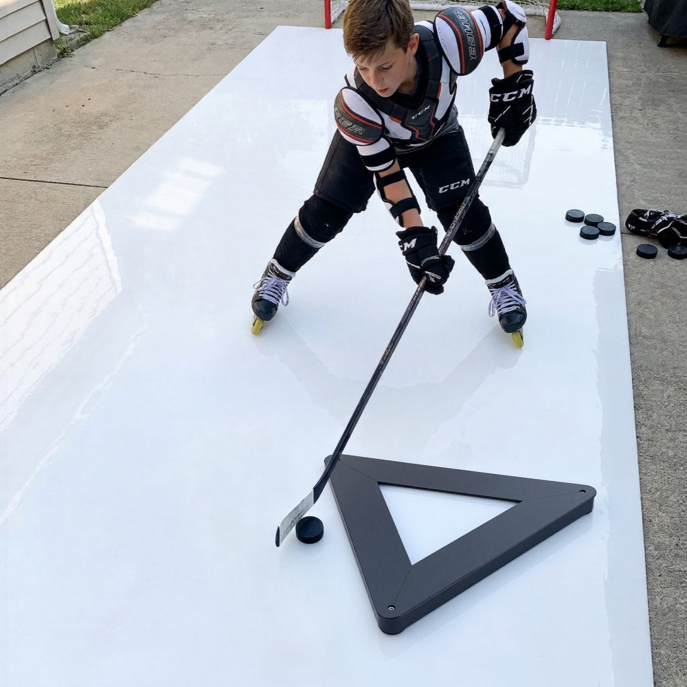 VEVOR Triangle Hockey Passer, Heavy-Duty Multi-Angle Rebounder, Hockey Passing Aid, Passing & Stick Handling Trainer, Off-Ice & On-Ice Portable Equipment, Help Improve Puck Control & Shooting