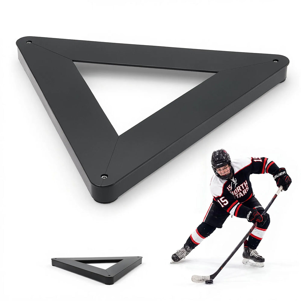 VEVOR Triangle Hockey Passer, Heavy-Duty Multi-Angle Rebounder, Hockey Passing Aid, Passing & Stick Handling Trainer, Off-Ice & On-Ice Portable Equipment, Help Improve Puck Control & Shooting