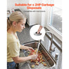 VEVOR Garbage Disposal Air Switch Kit, 3.5" Long Sink Top Air Switch for Food Waste Disposal, Brushed Silver Stainless Steel ON/OFF Air Push Button for Granite, Marble, and Quartz Countertops