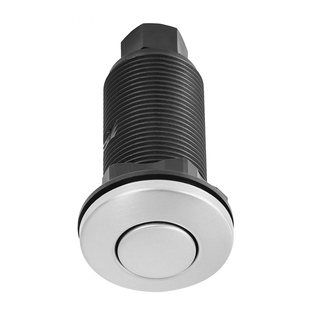 VEVOR Garbage Disposal Air Switch Kit, Dual Outlet Sink Top Air Switch for Food Waste Disposal, 3.5-inch Long Brushed Silver Stainless Steel ON/OFF Air Button for Granite, Marble, Quartz Countertops