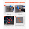 VEVOR Electrostatic Air Filter, 16x20x1 inch Washable & Reusable Aluminum AC/HVAC Furnace Filter, MERV 8 Long Lifetime, Home or Office (Actual Size: 15.5 x 19.75 x 0.82 in)