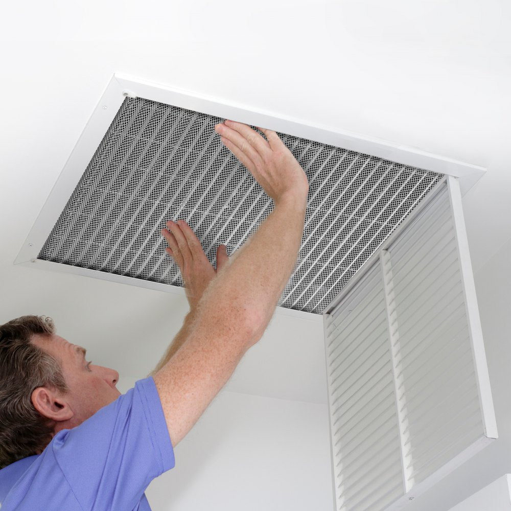 VEVOR Electrostatic Air Filter, 20x25x1 inch Washable & Reusable Aluminum AC/HVAC Furnace Filter, MERV 8 Long Lifetime, Home or Office (Actual Size: 19.75 x 24.65 x 0.82 in)